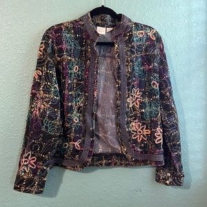 vintage denim jacket w embroidering